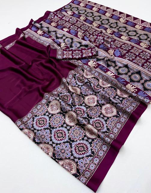 Rajtex pure ajrakh-034 saree cheapest wholesale clothes in india